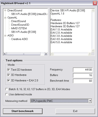 RightMark 3DSound v2.6