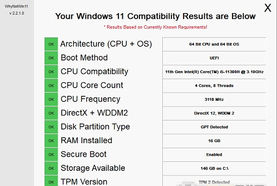 Win11升级需求检测WhyNotWin11 v2.2.9