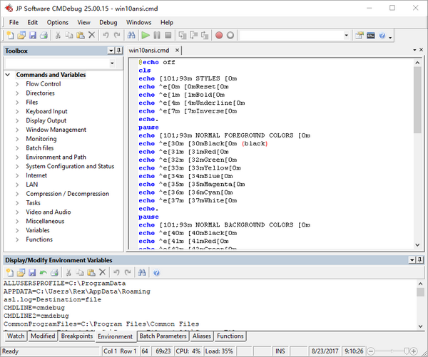 JP Software CMDebug(编程处理调试器) v28.00.16