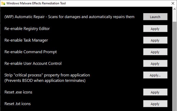 Windows Malware Effects Remediation Tool(电脑修复工具) v1.5