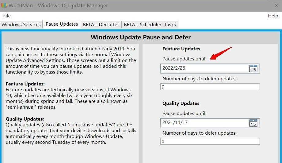 Wu10Man-Windows10 Update Manager v4.6