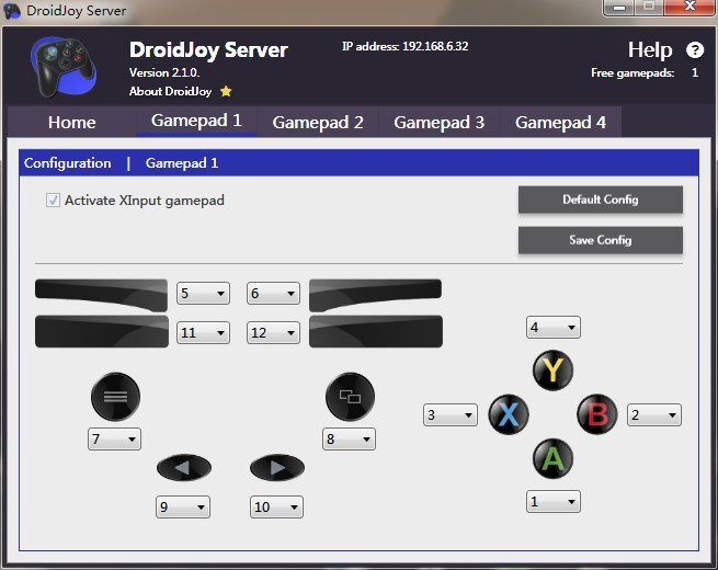 DroidJoy服务器端(手柄模拟器) v2.1.3